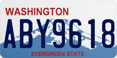 WA license plate ABY9618