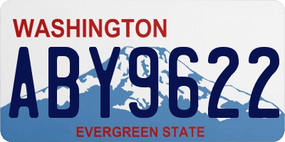 WA license plate ABY9622