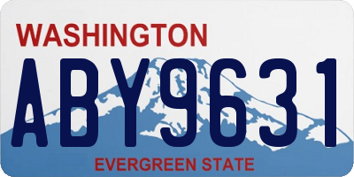 WA license plate ABY9631