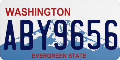 WA license plate ABY9656