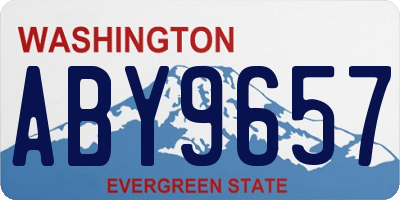 WA license plate ABY9657
