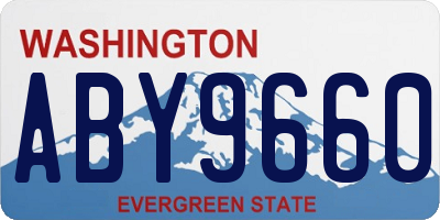 WA license plate ABY9660
