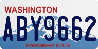 WA license plate ABY9662