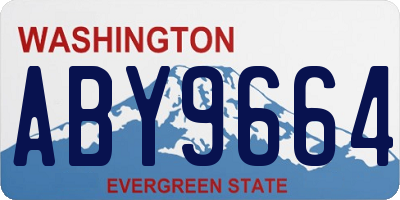 WA license plate ABY9664