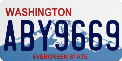 WA license plate ABY9669