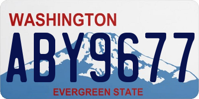 WA license plate ABY9677