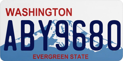 WA license plate ABY9680