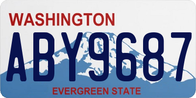 WA license plate ABY9687