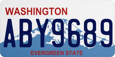 WA license plate ABY9689