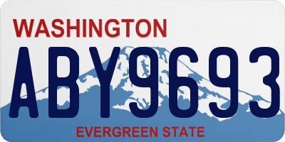 WA license plate ABY9693