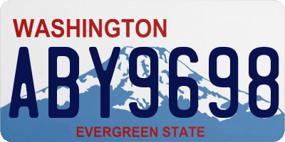 WA license plate ABY9698