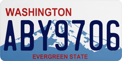 WA license plate ABY9706