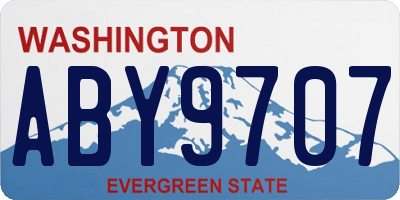 WA license plate ABY9707