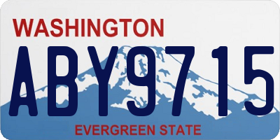 WA license plate ABY9715