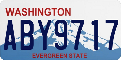 WA license plate ABY9717