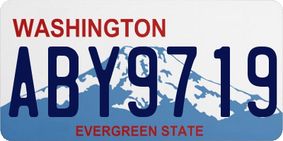 WA license plate ABY9719