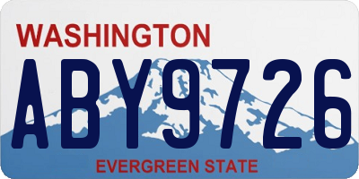 WA license plate ABY9726