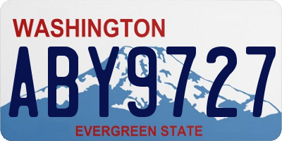 WA license plate ABY9727