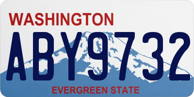 WA license plate ABY9732