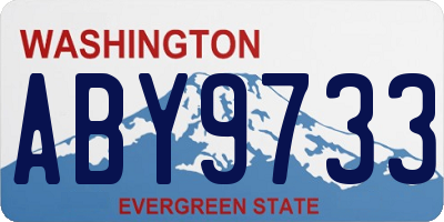 WA license plate ABY9733