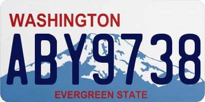 WA license plate ABY9738