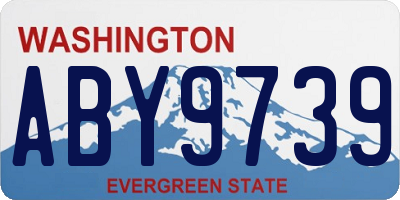 WA license plate ABY9739
