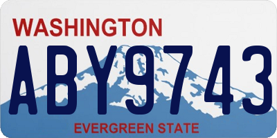 WA license plate ABY9743