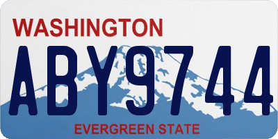 WA license plate ABY9744