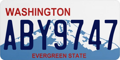 WA license plate ABY9747