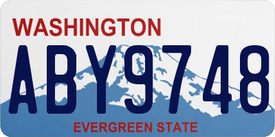 WA license plate ABY9748
