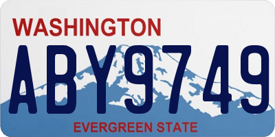 WA license plate ABY9749