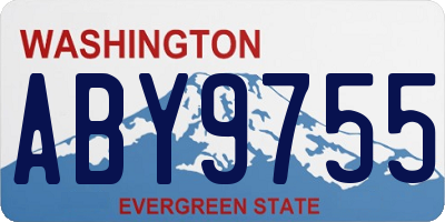 WA license plate ABY9755