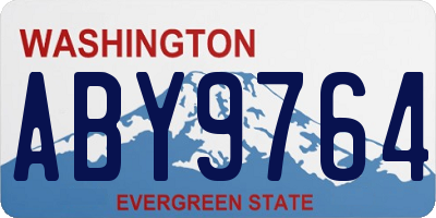 WA license plate ABY9764