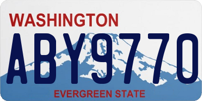 WA license plate ABY9770