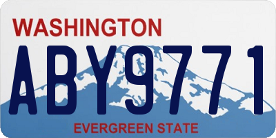 WA license plate ABY9771