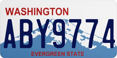 WA license plate ABY9774