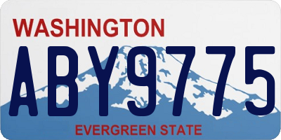 WA license plate ABY9775