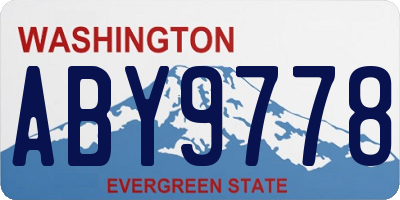 WA license plate ABY9778
