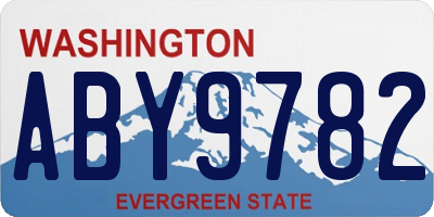 WA license plate ABY9782