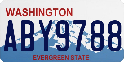 WA license plate ABY9788