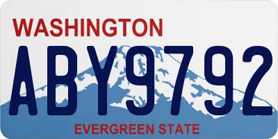 WA license plate ABY9792