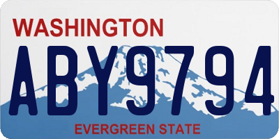 WA license plate ABY9794