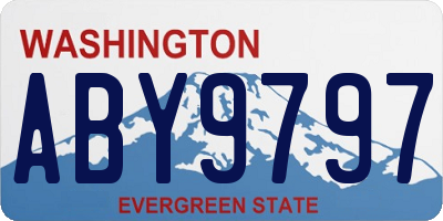 WA license plate ABY9797