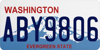 WA license plate ABY9806