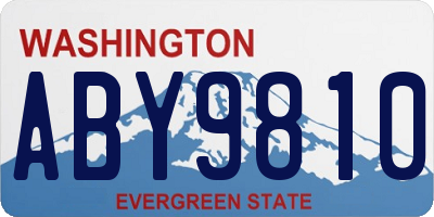 WA license plate ABY9810