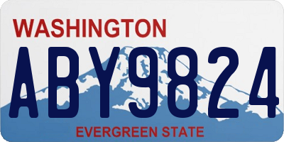 WA license plate ABY9824