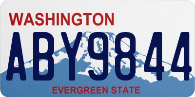 WA license plate ABY9844