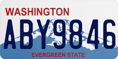 WA license plate ABY9846