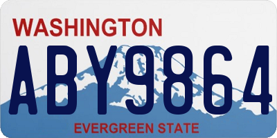 WA license plate ABY9864