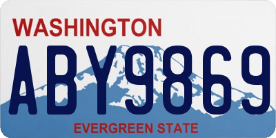 WA license plate ABY9869